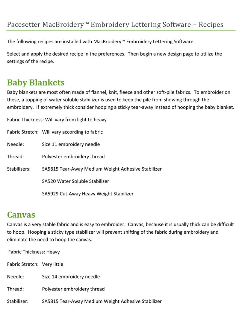 Brother MacBroidery„ Embroidery Lettering Software for... manual