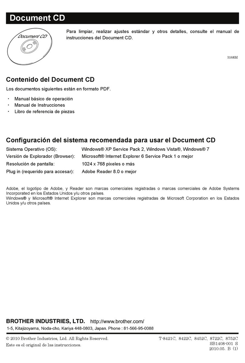 Brother T-8422C Manual de instrucciones