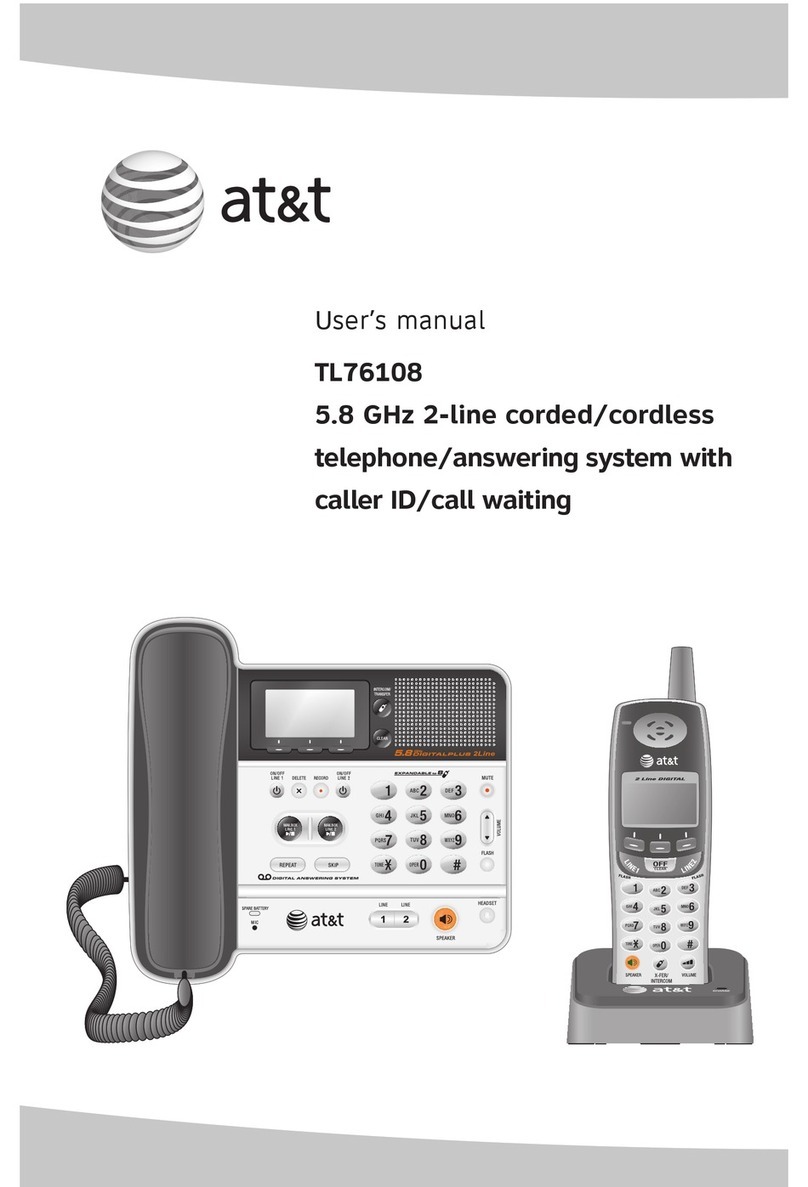 AT&T TL76108 User manual