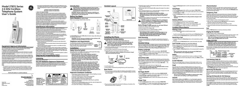 GE 27831FE2 user guide