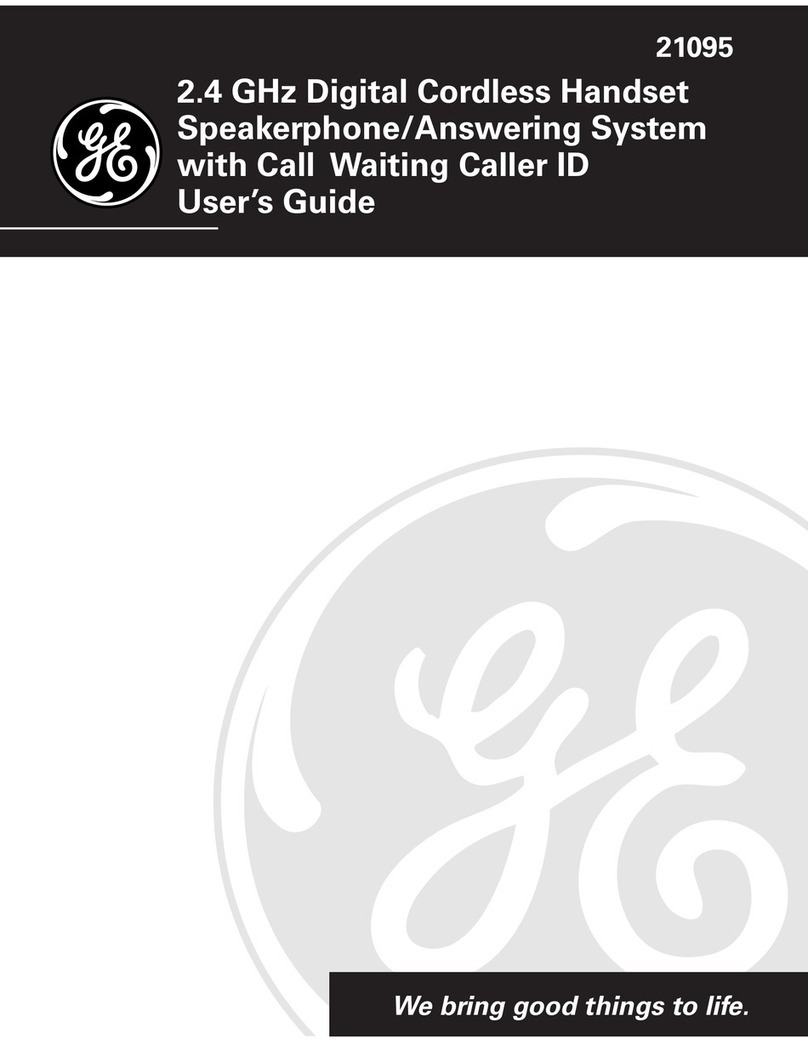 GE 210952 - 2.4GHz Cordless Phone User manual