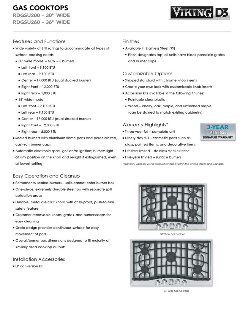 Viking RDGSU2005B Specifications