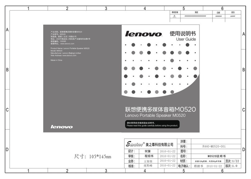 Lenovo speaker M0520 user guide