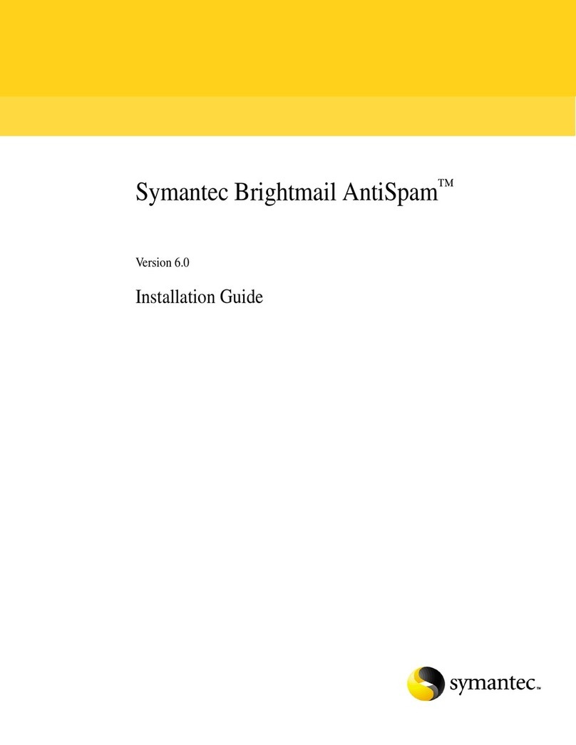 Symantec BRIGHTMAIL - SYM ANTISPAM AND User manual