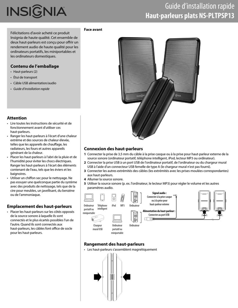 Insignia NS-PLTPSP13 Installation and operation manual Insignia NS-PLTPSP13 Installation and operation manual