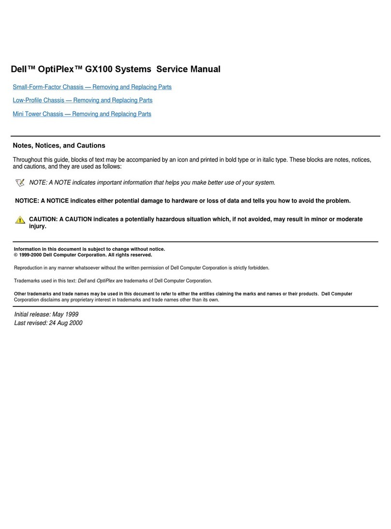 Dell OptiPlex GX100 User manual
