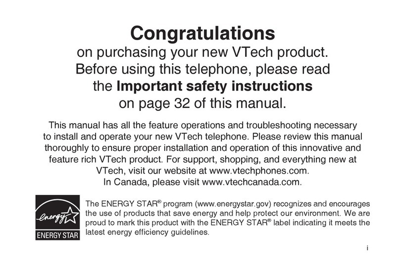 V-tech CS2111 - 2.4 GHz Cordless Phone User manual