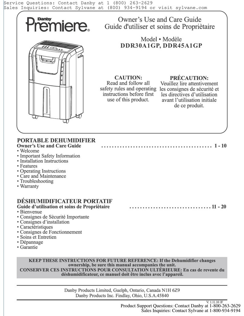 Danby Premiere DDR30A1GP User manual