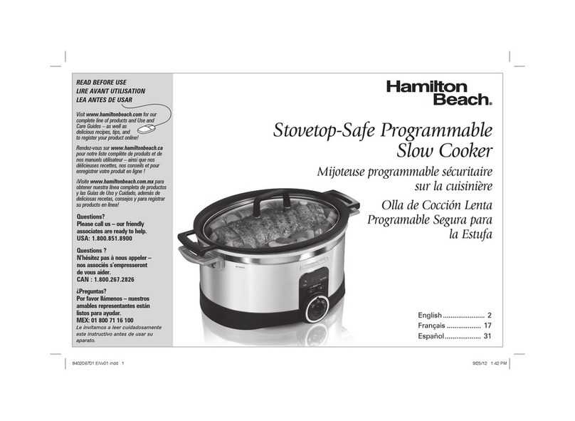 Hamilton Beach 33567 Owner's manual