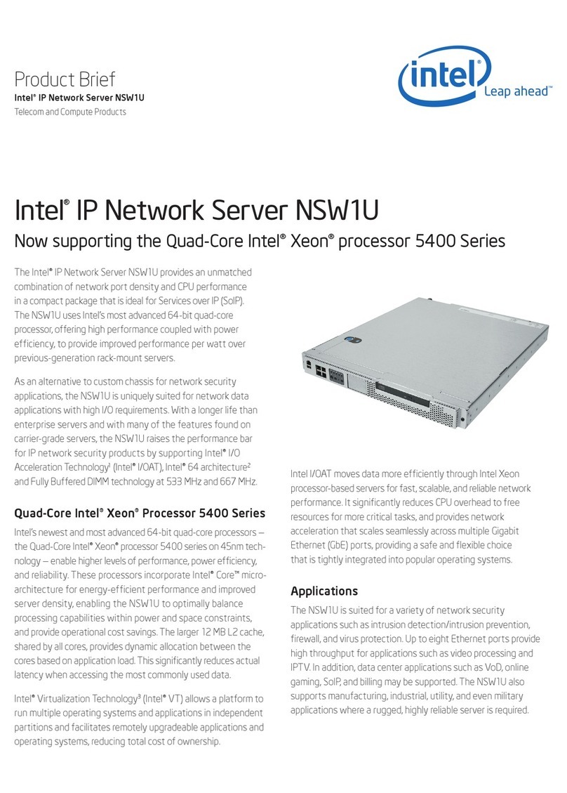 Intel NSW1U - IP Network Server Reference guide