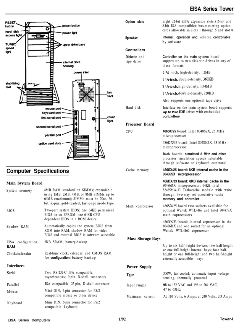 Epson EISA Tower Installation and operation manual