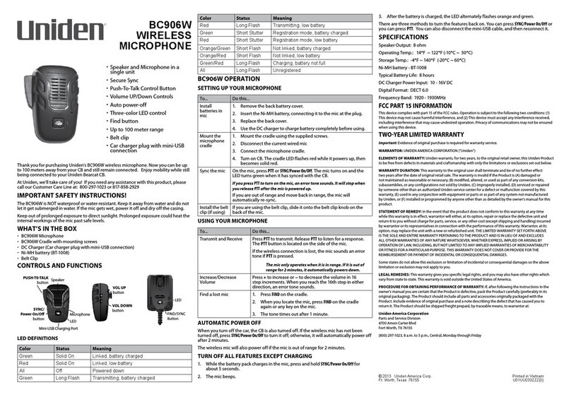 Uniden BC906W manual