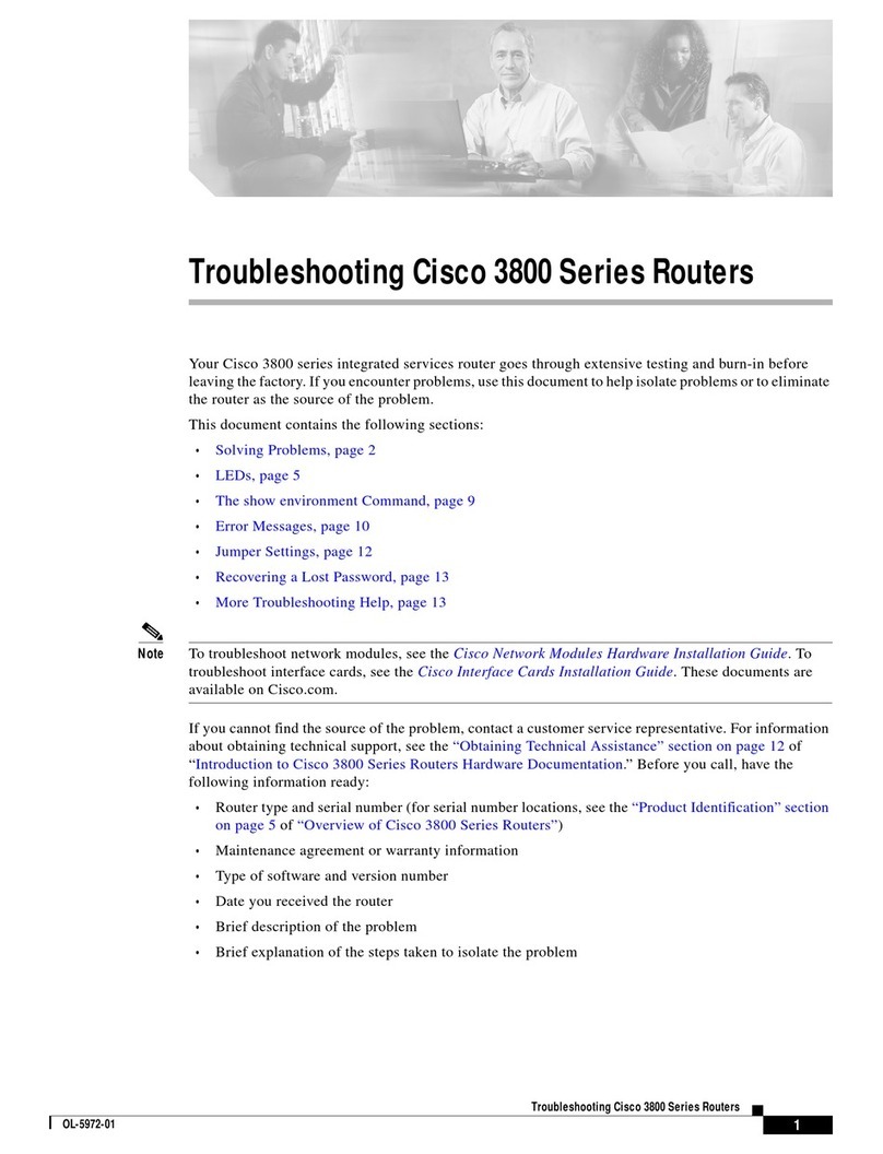 Cisco 3825 - Voice Bundle Router Operating instructions