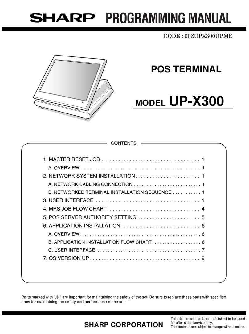 Sharp UP-X300C Programming manual