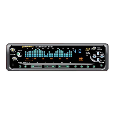 Pioneer DEQ 9200 - Equalizer / Crossover owner's manual