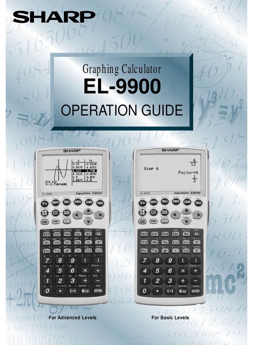 Sharp EL-9900 Operation guide