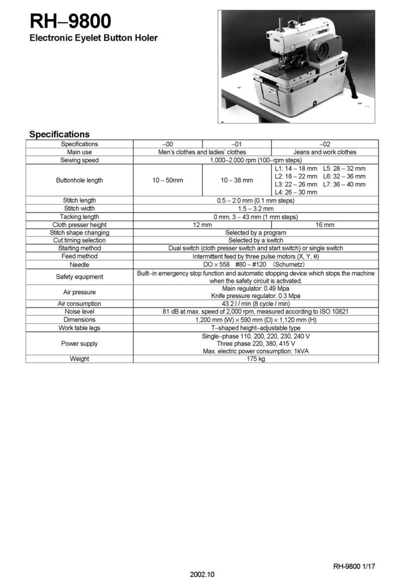 Brother RH-9800 User manual Brother RH-9800 User manual