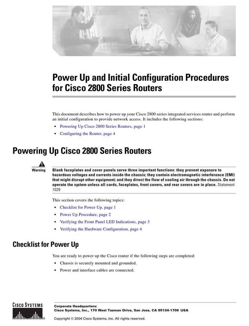 Cisco 2821 - Integrated Services Router Unified Communications... Quick guide Cisco 2821 - Integrated Services Router Unified Communications... Quick guide