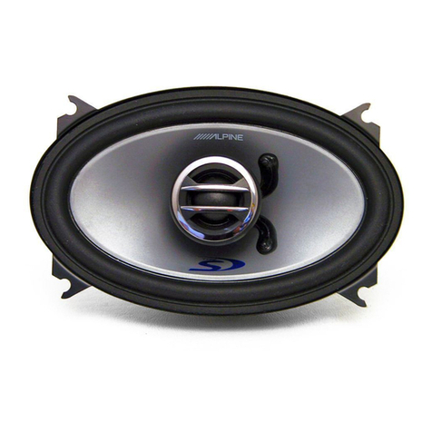 Alpine SPS-406 - Type-S Car Speaker User manual