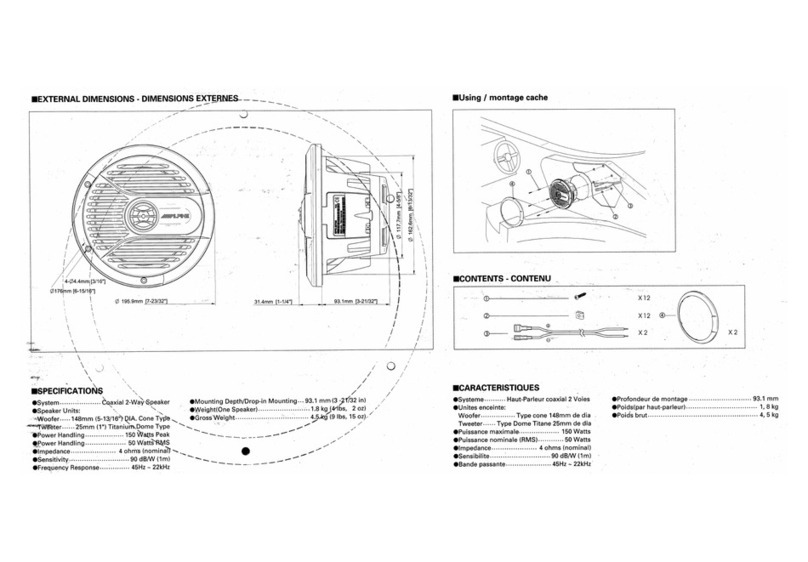 Alpine SPR-M70 User manual