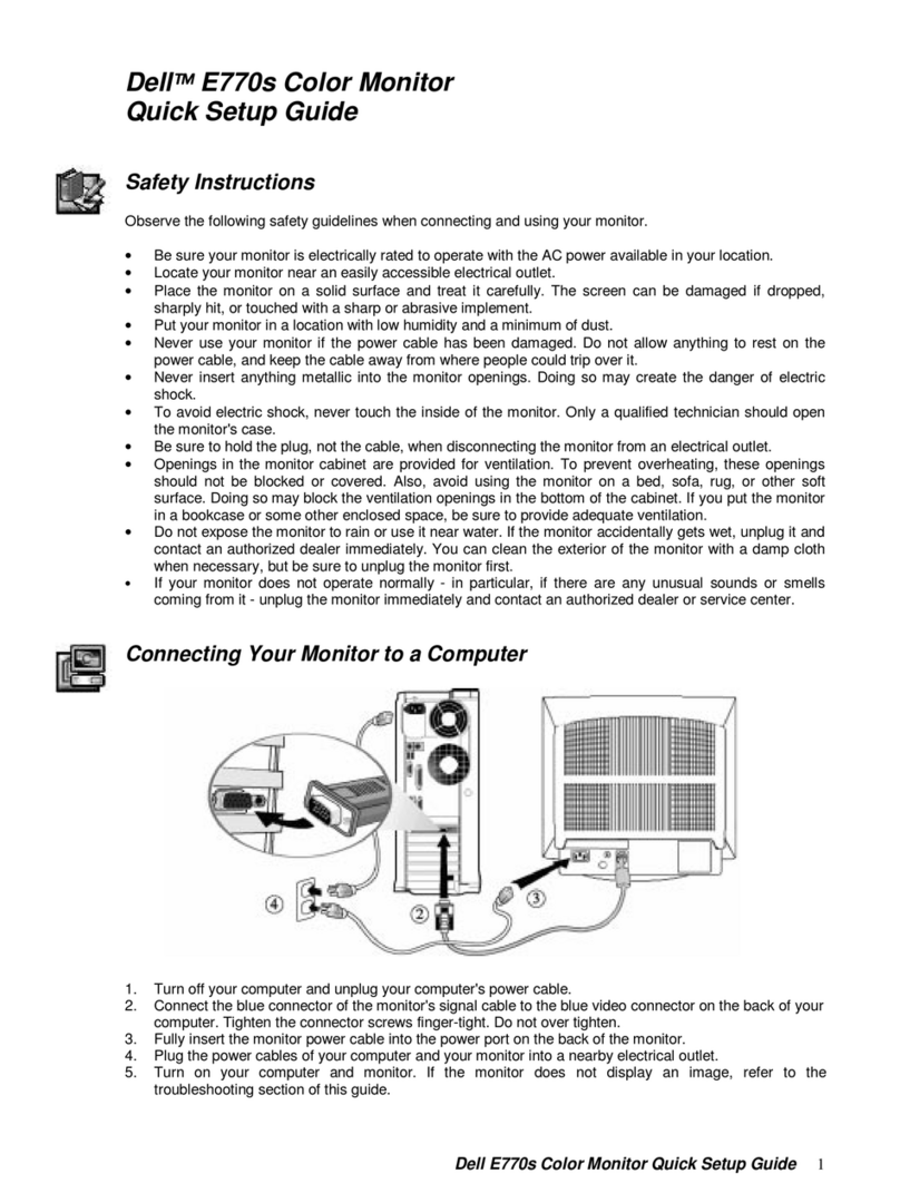 Dell E770S - 17" CRT Display User manual