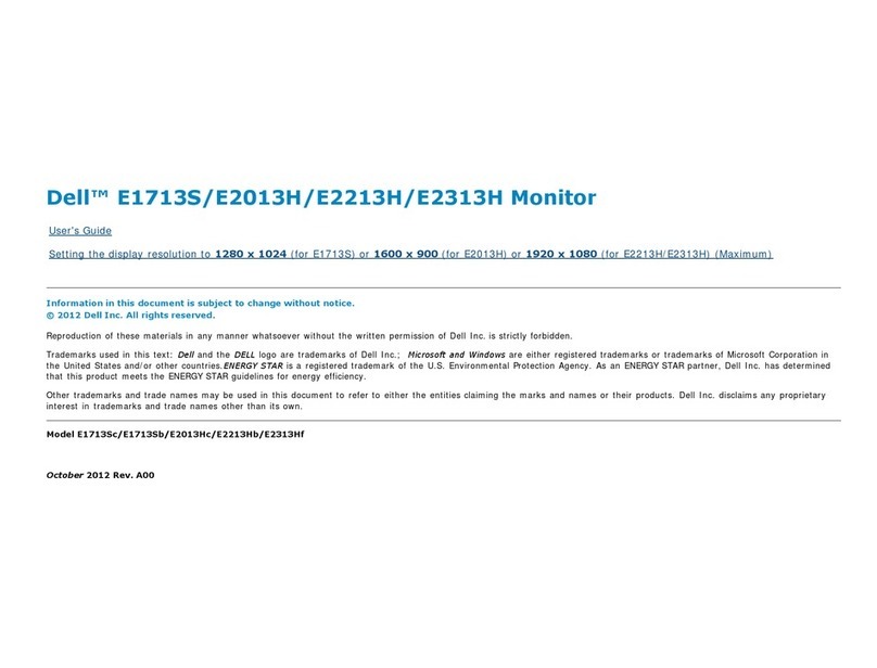 Dell E1713S User manual