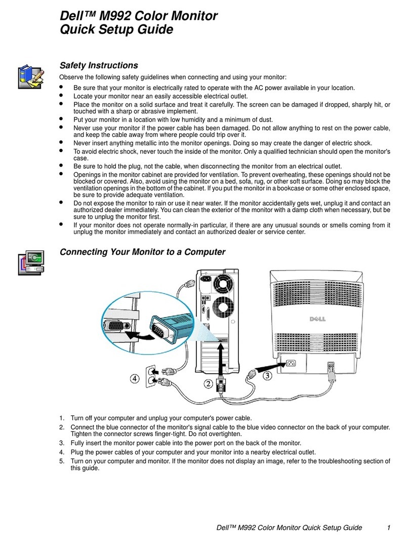Dell M992 - 19" CRT Display User manual