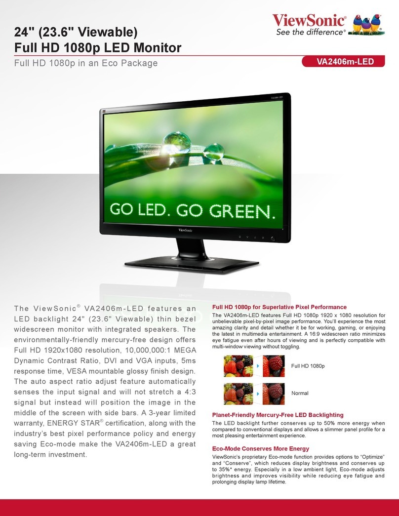 ViewSonic VA2406m-LED User manual