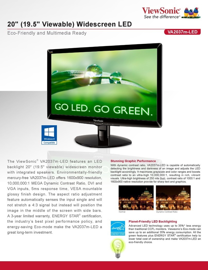 ViewSonic VA2037m-LED User manual