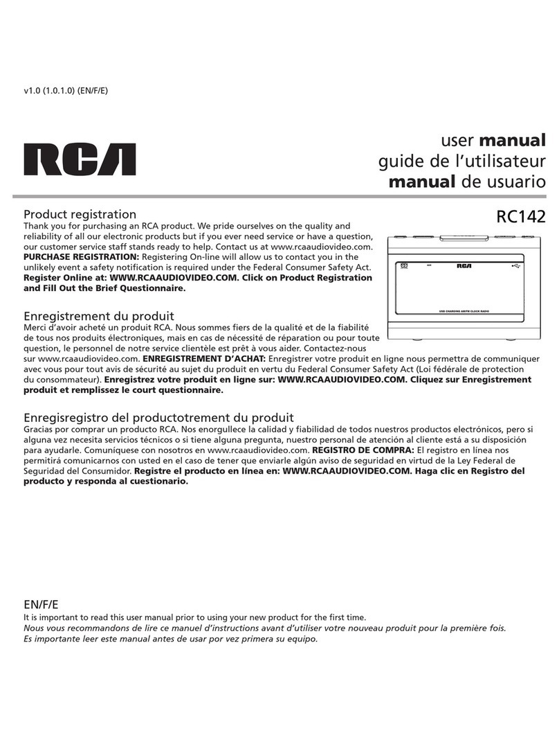 RCA RC142 Quick start guide