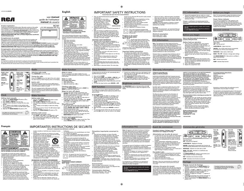 RCA RC141 user manual