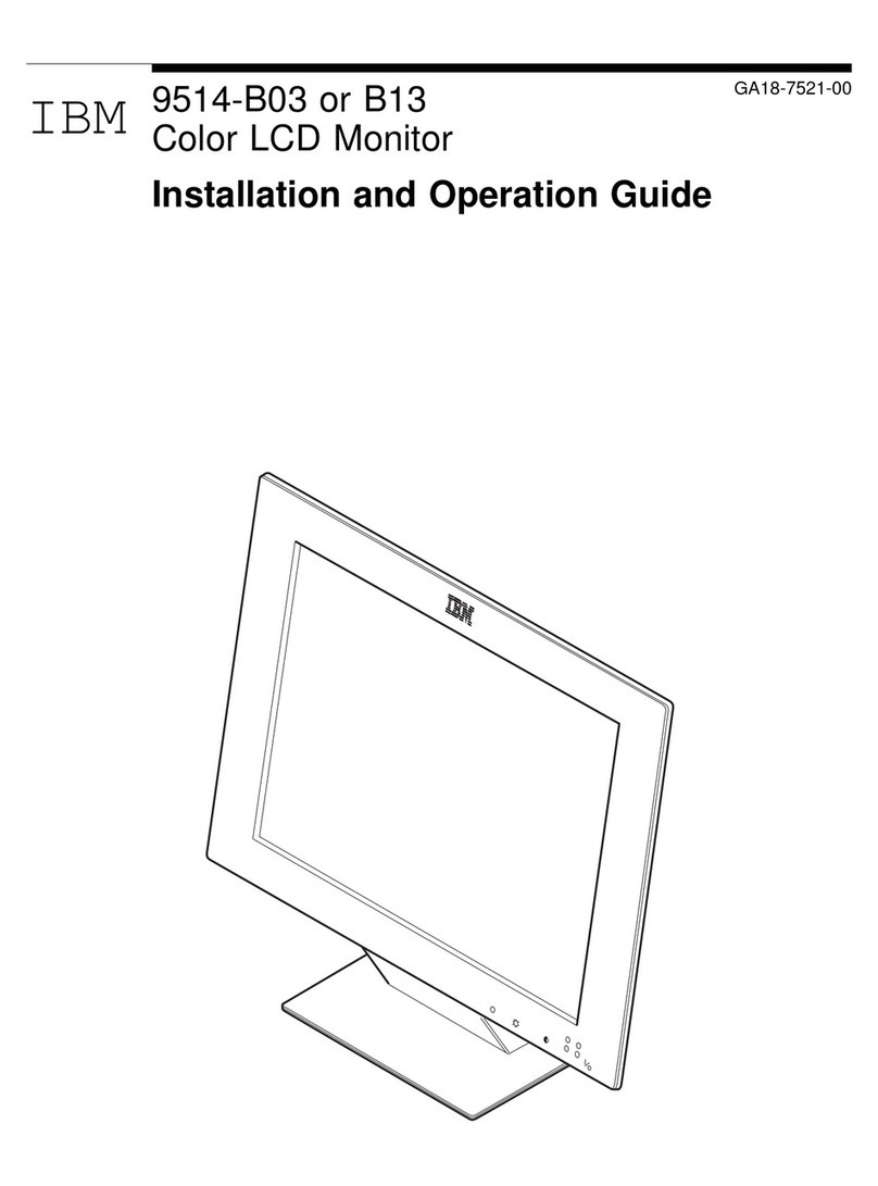 IBM 9514B03 - 9514 - 14.1" LCD Monitor User manual