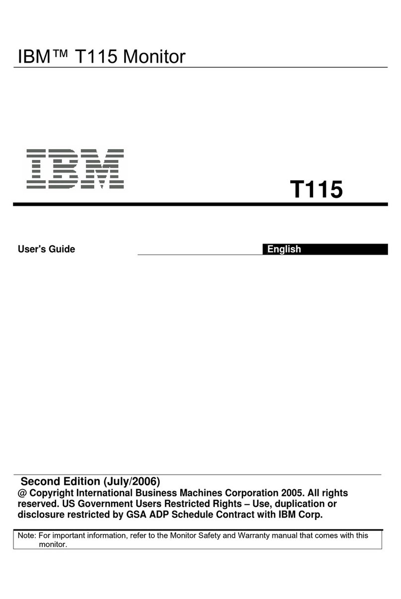 IBM 494215U - T 115 - 15" LCD Monitor User manual