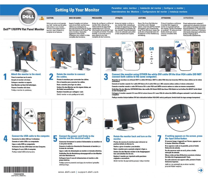 Dell 1707FPV - UltraSharp - 17" LCD Monitor User manual
