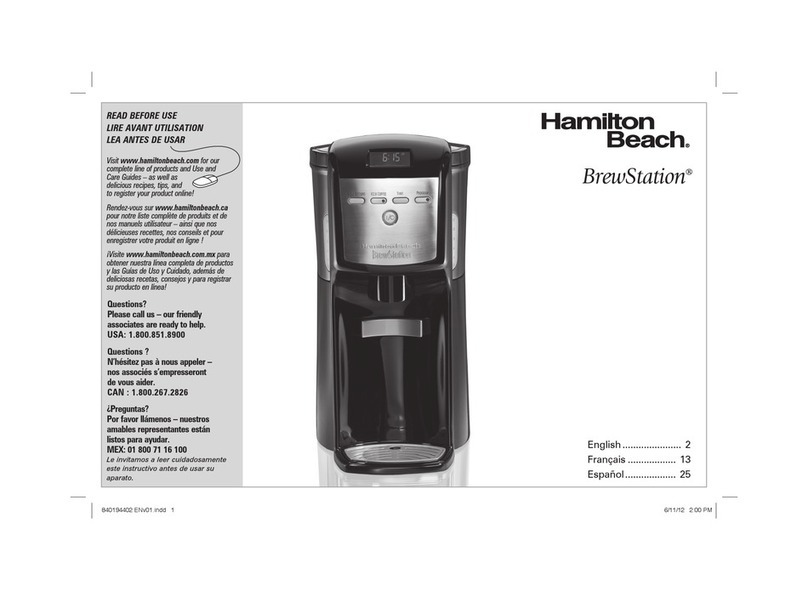 Hamilton Beach BrewStation 47701 Use & care guide