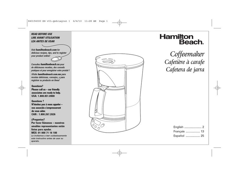 Hamilton Beach 48577 Use & care guide