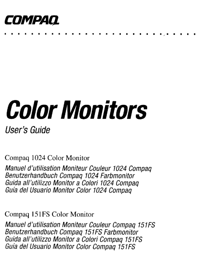 Compaq 151FS - QVision - 15" CRT Display User manual