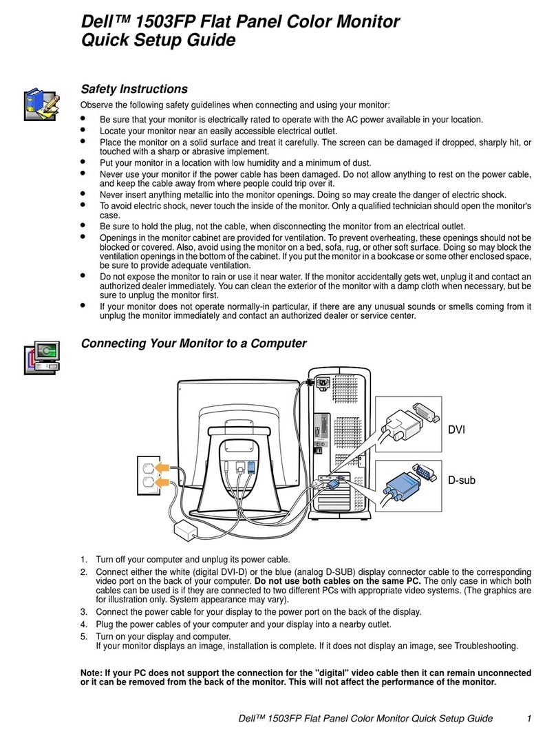 Dell 1503FP - 15" LCD Monitor User manual
