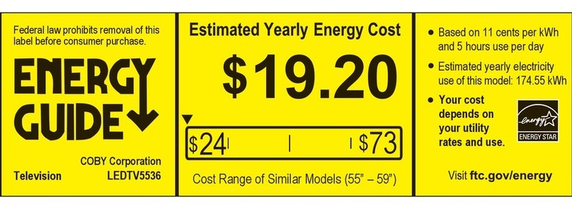 Coby LEDTV5536 Energy guide