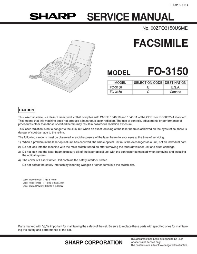 Sharp FO-3150 User manual