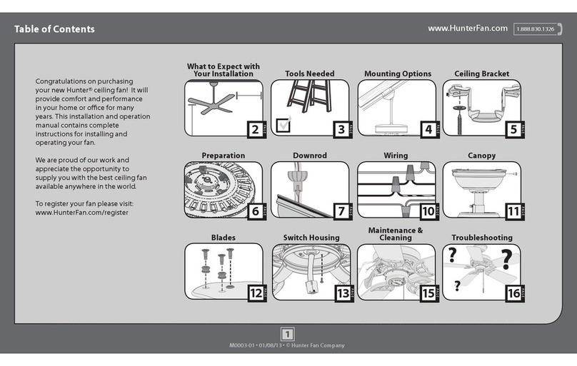 Hunter Headley 55046 User manual