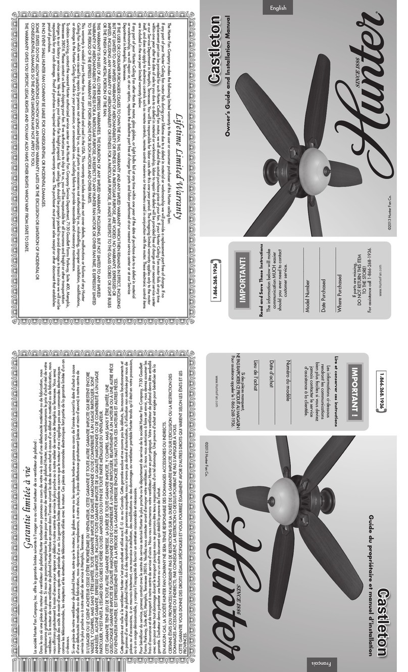 Hunter Castleton 55044 Manual
