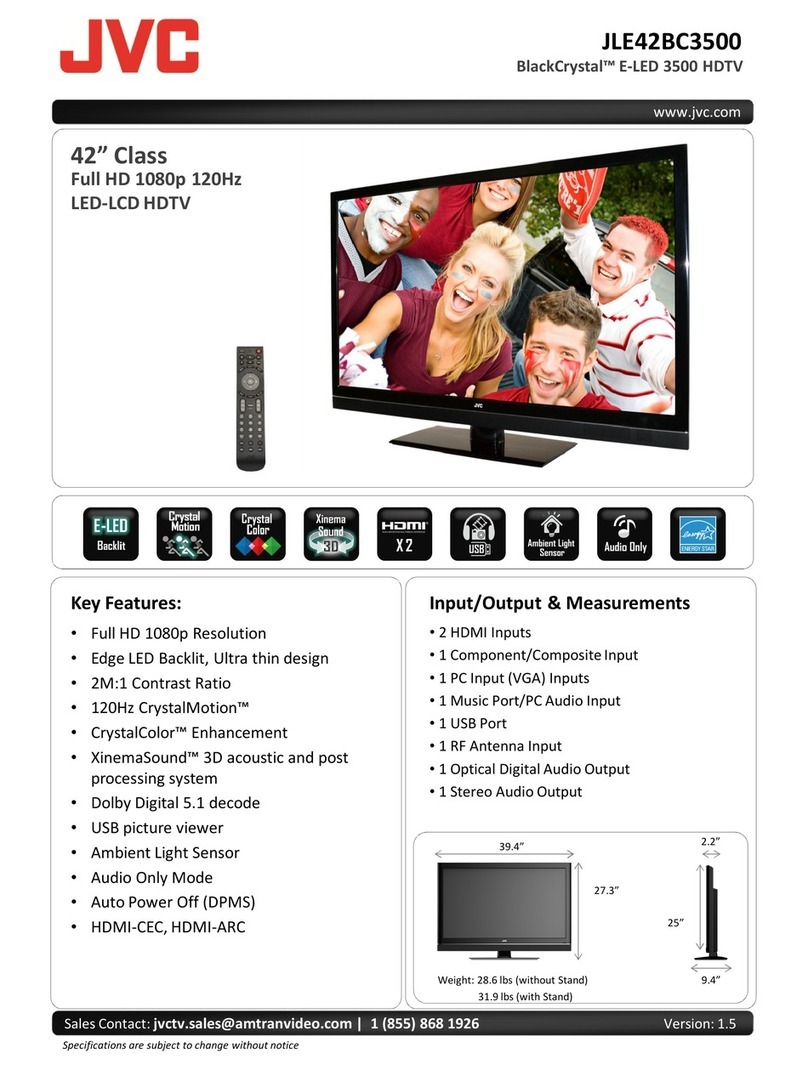 JVC BlackCrystal JLE42BC3500 User manual