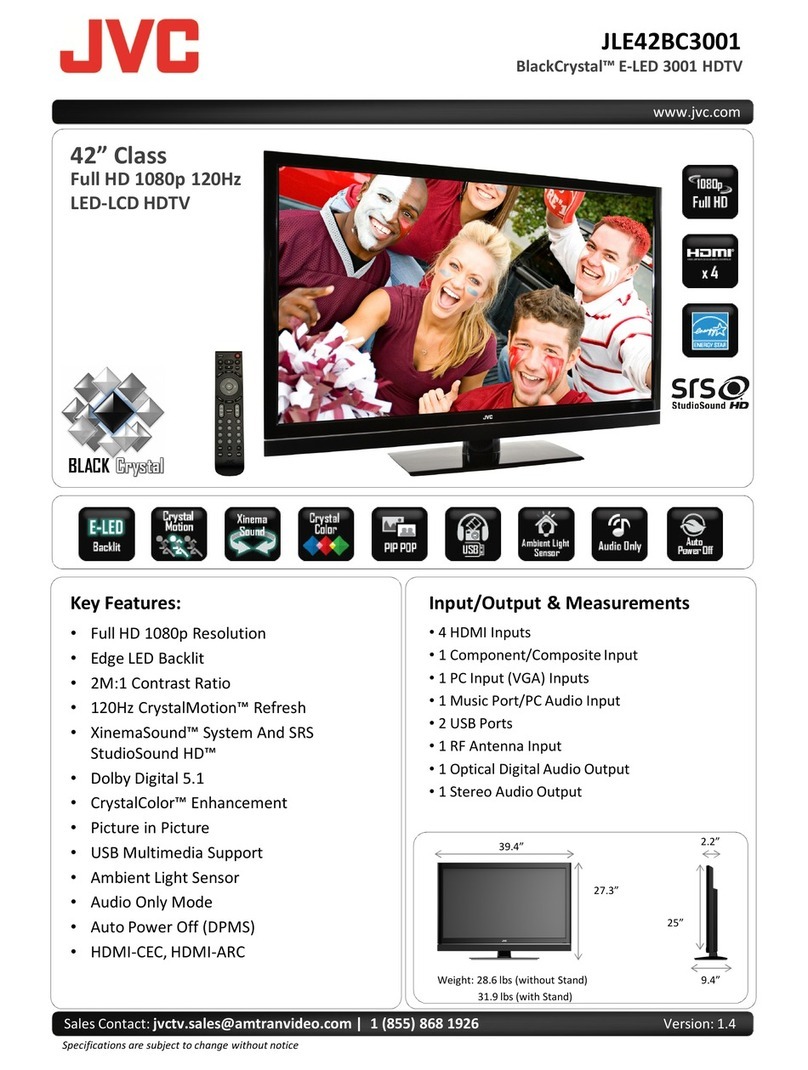 JVC BlackCrystal JLE42BC3001 User manual JVC BlackCrystal JLE42BC3001 User manual