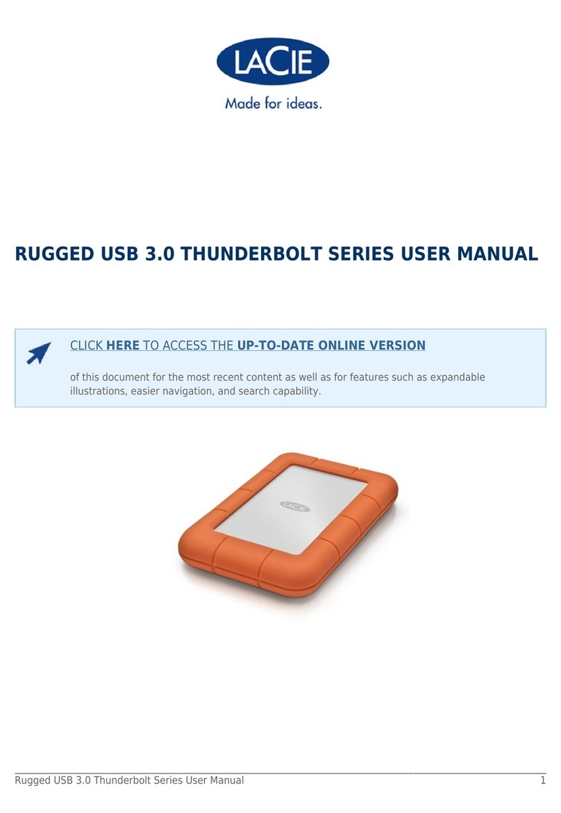 LaCie Rugged USB3 Thunderbolt™ Series user manual