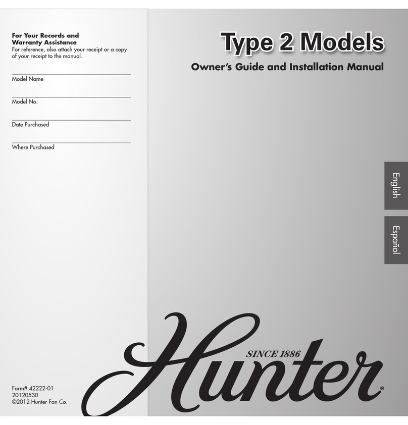Hunter 28839 User manual
