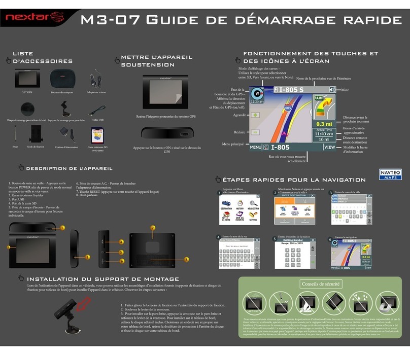 Nextar M3-07 Guide de démarrage rapide Nextar M3-07 Guide de démarrage rapide
