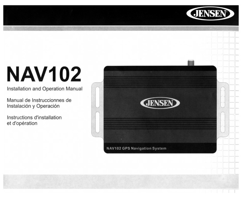 Jensen NAV102 Installation and operation manual