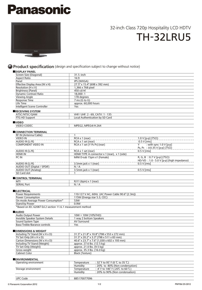 Panasonic TH-32LRU5 User manual