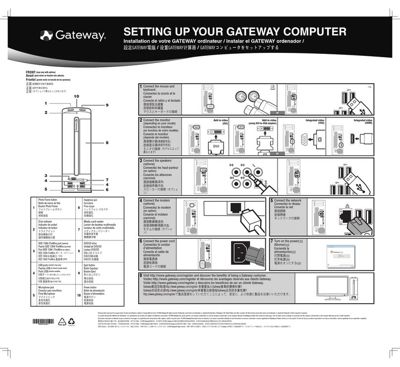 Gateway SX2300 User manual